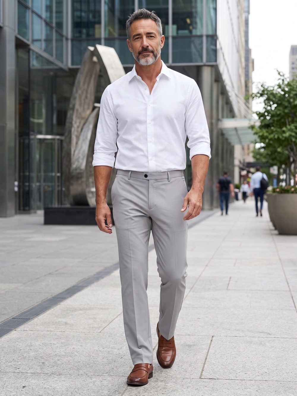 NWT New Perry Ellis Light Gray Slim Pants In Alloy Size 38 x 30
